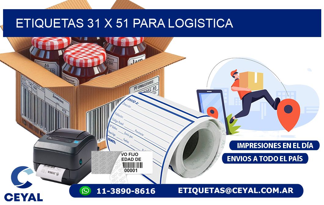 ETIQUETAS 31 x 51 PARA LOGISTICA