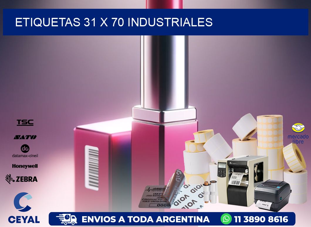 ETIQUETAS 31 x 70 INDUSTRIALES
