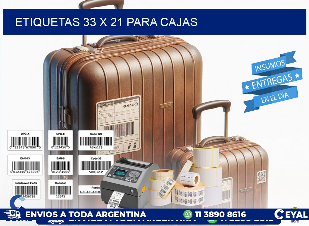 ETIQUETAS 33 x 21 PARA CAJAS