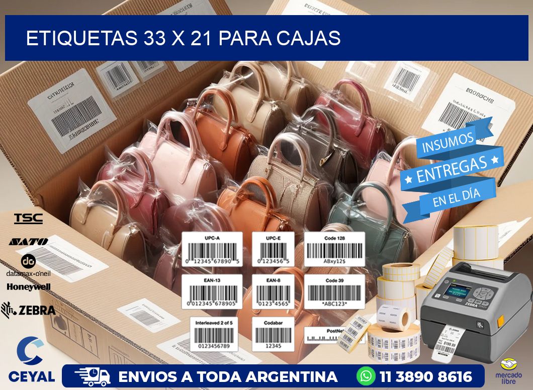 ETIQUETAS 33 x 21 PARA CAJAS