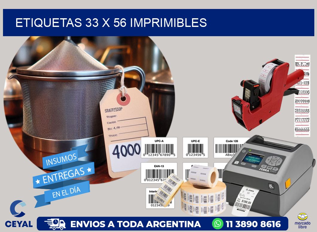 ETIQUETAS 33 x 56 IMPRIMIBLES