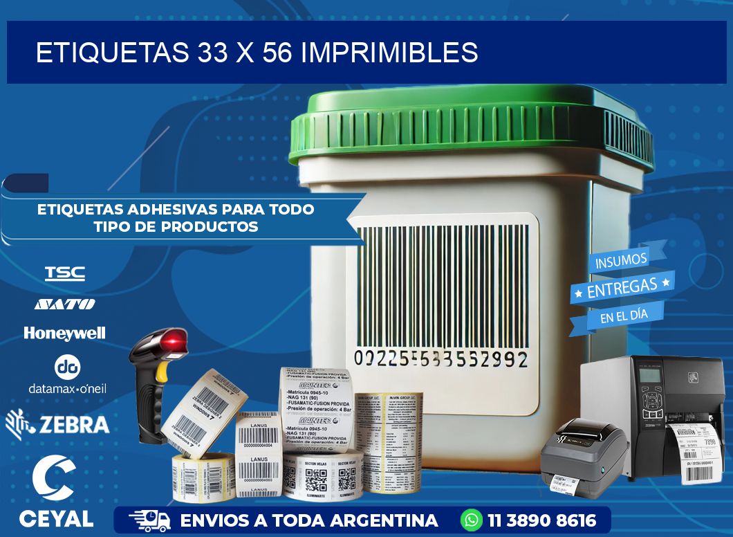ETIQUETAS 33 x 56 IMPRIMIBLES