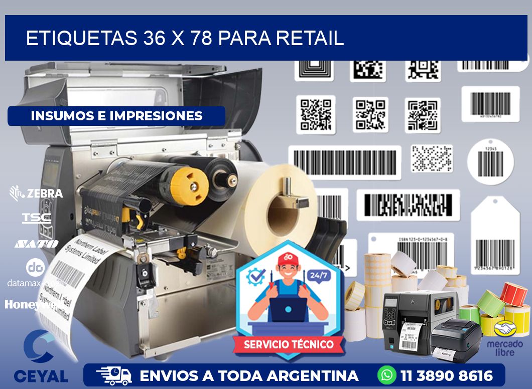 ETIQUETAS 36 x 78 PARA RETAIL