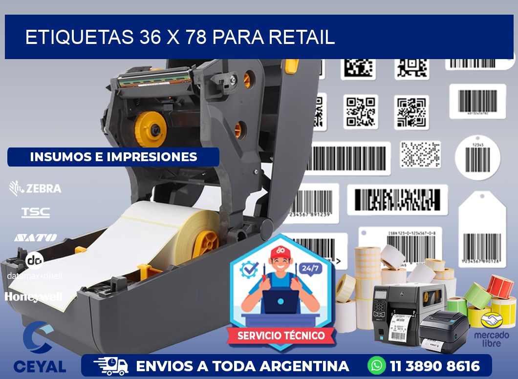 ETIQUETAS 36 x 78 PARA RETAIL