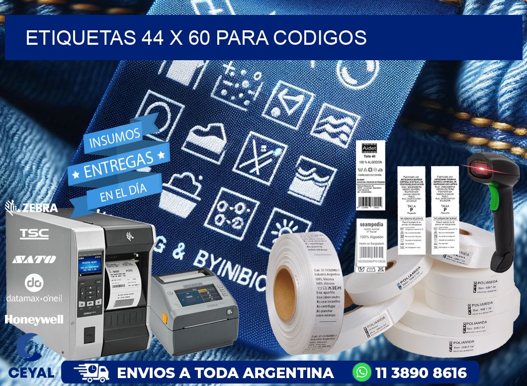 ETIQUETAS 44 x 60 PARA CODIGOS