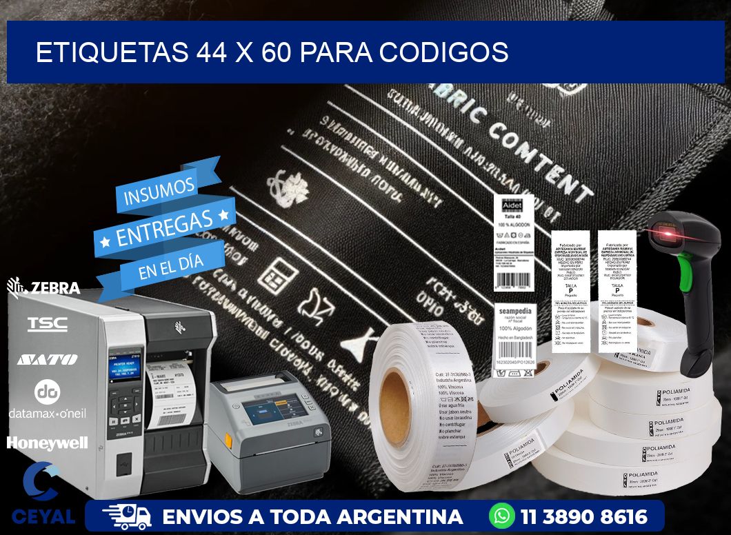 ETIQUETAS 44 x 60 PARA CODIGOS