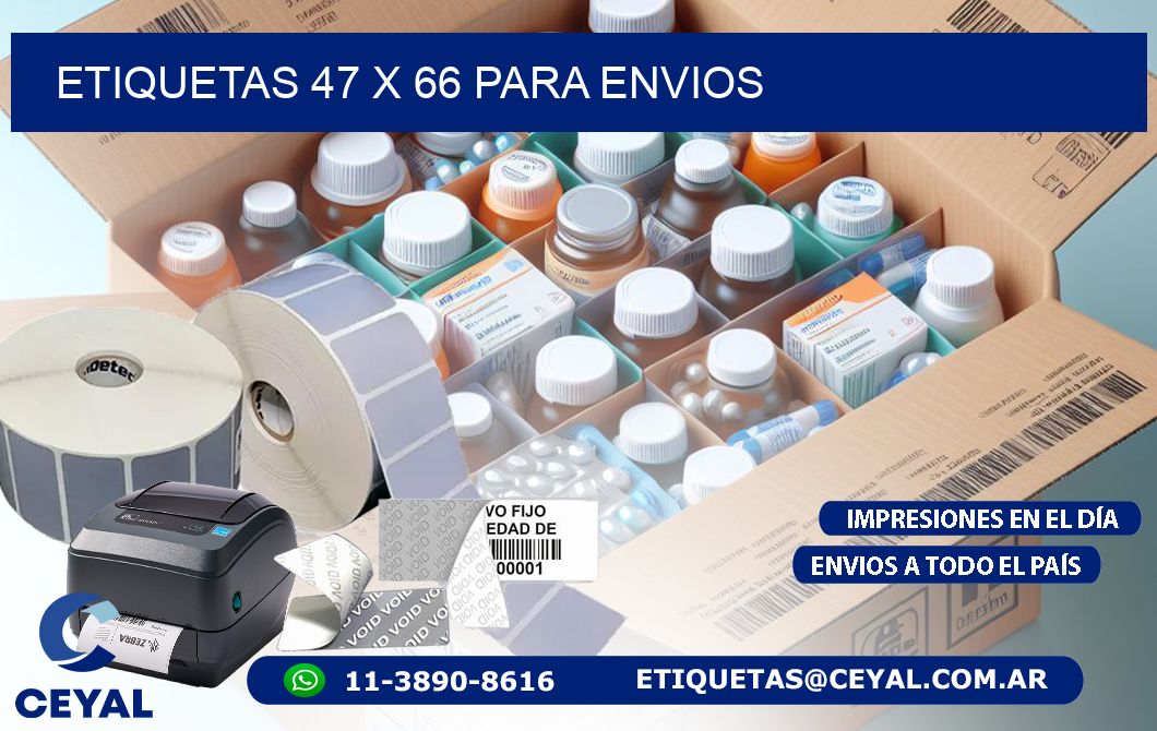 ETIQUETAS 47 x 66 PARA ENVIOS