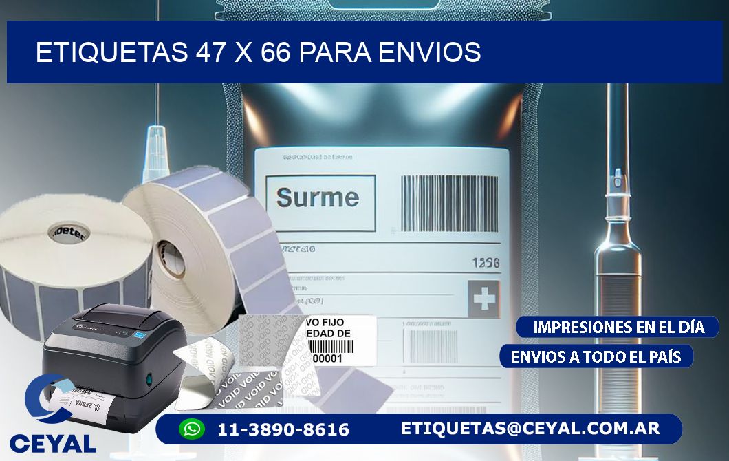 ETIQUETAS 47 x 66 PARA ENVIOS