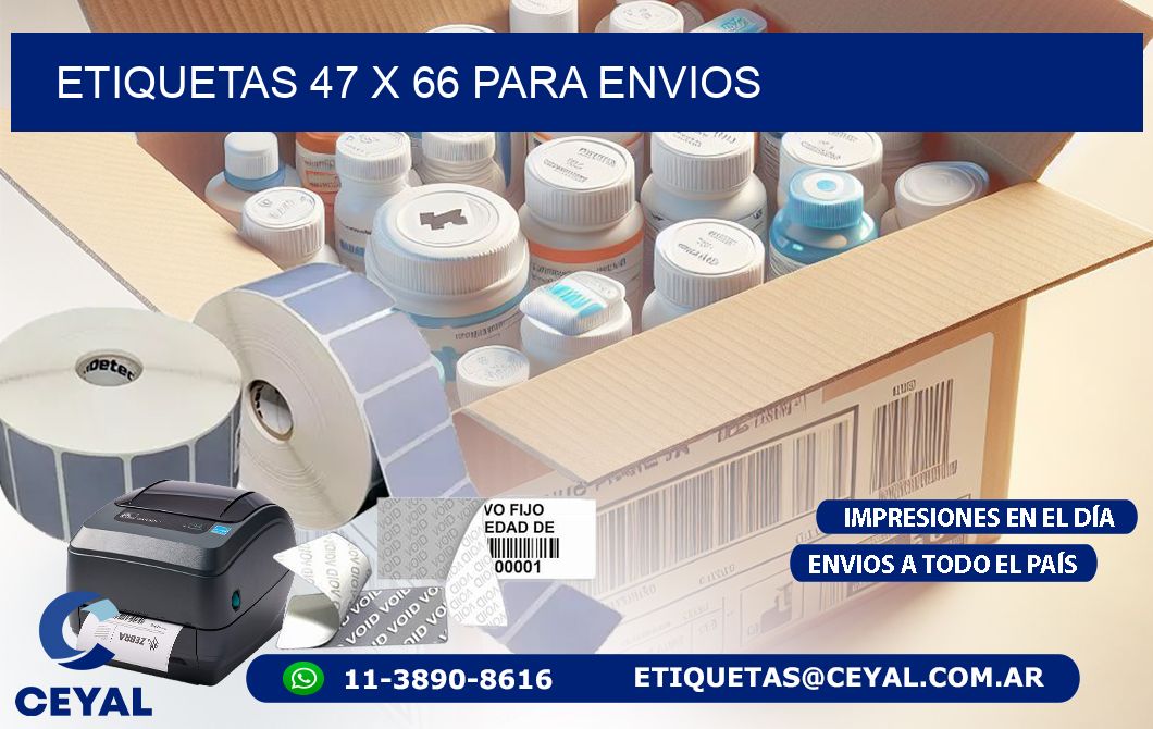 ETIQUETAS 47 x 66 PARA ENVIOS
