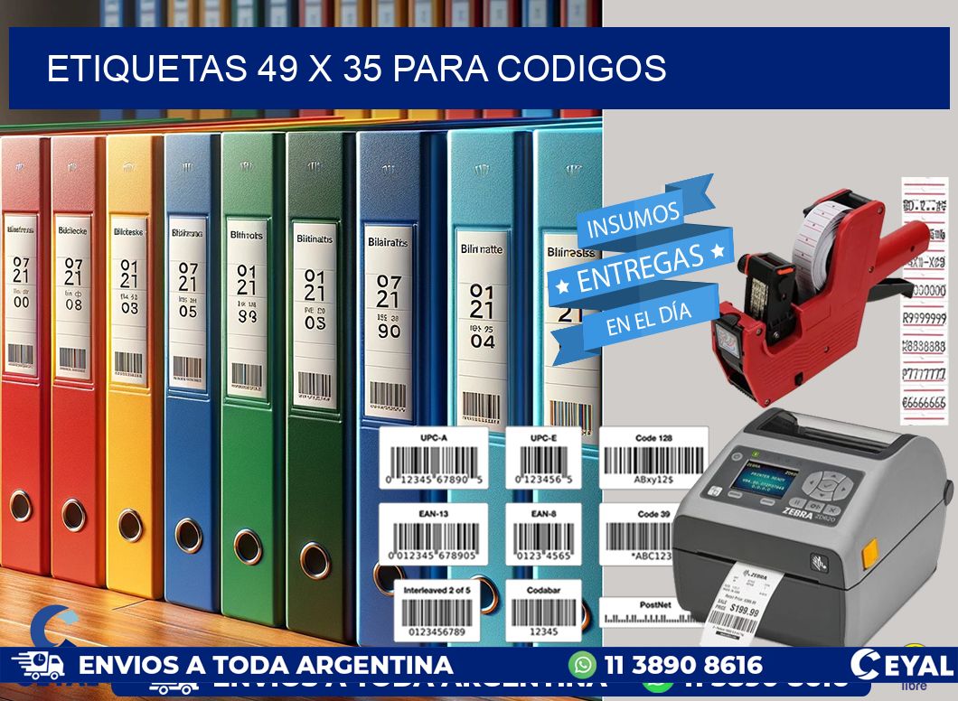 ETIQUETAS 49 x 35 PARA CODIGOS
