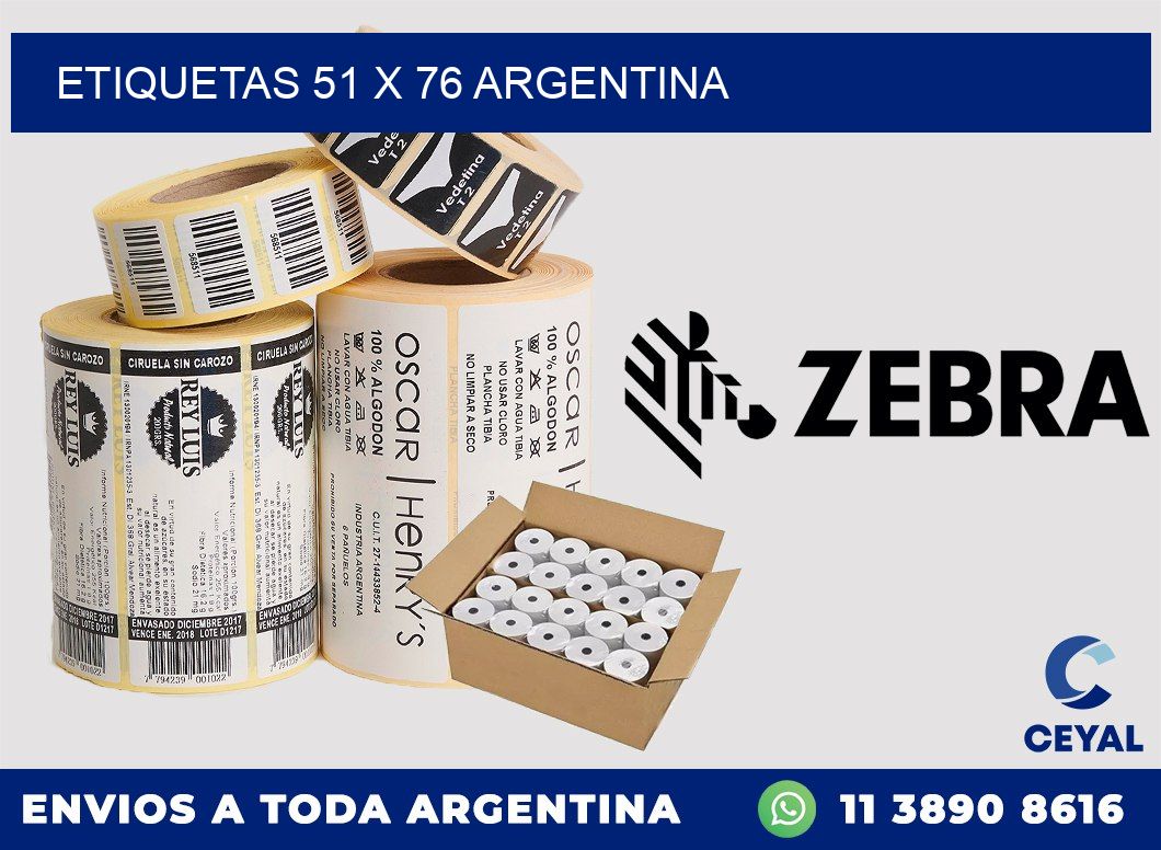 ETIQUETAS 51 x 76 ARGENTINA