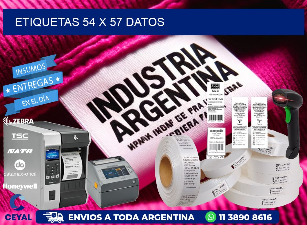 ETIQUETAS 54 x 57 DATOS