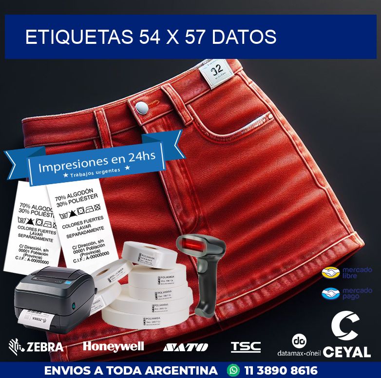ETIQUETAS 54 x 57 DATOS