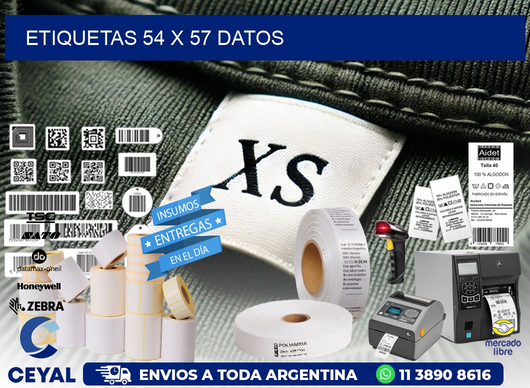 ETIQUETAS 54 x 57 DATOS