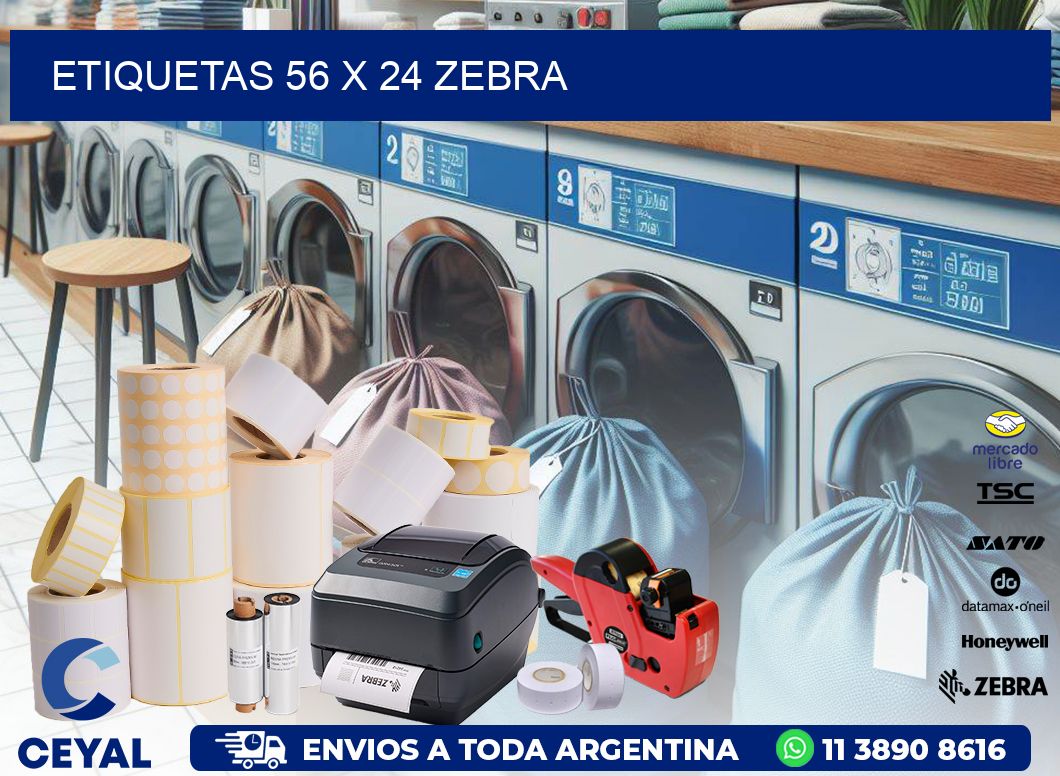 ETIQUETAS 56 x 24 ZEBRA