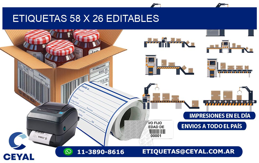 ETIQUETAS 58 x 26 EDITABLES