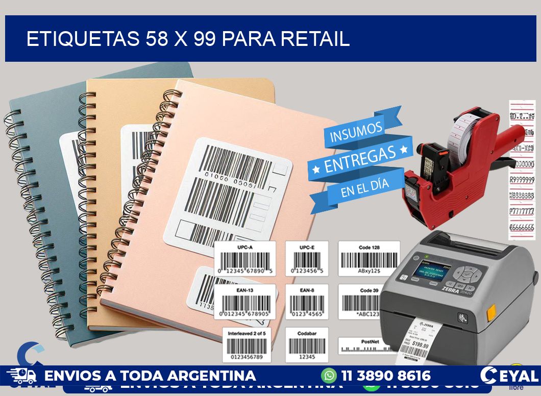 ETIQUETAS 58 x 99 PARA RETAIL