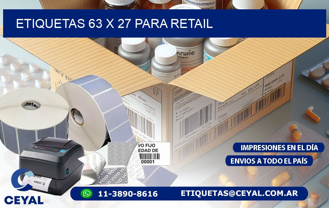ETIQUETAS 63 x 27 PARA RETAIL