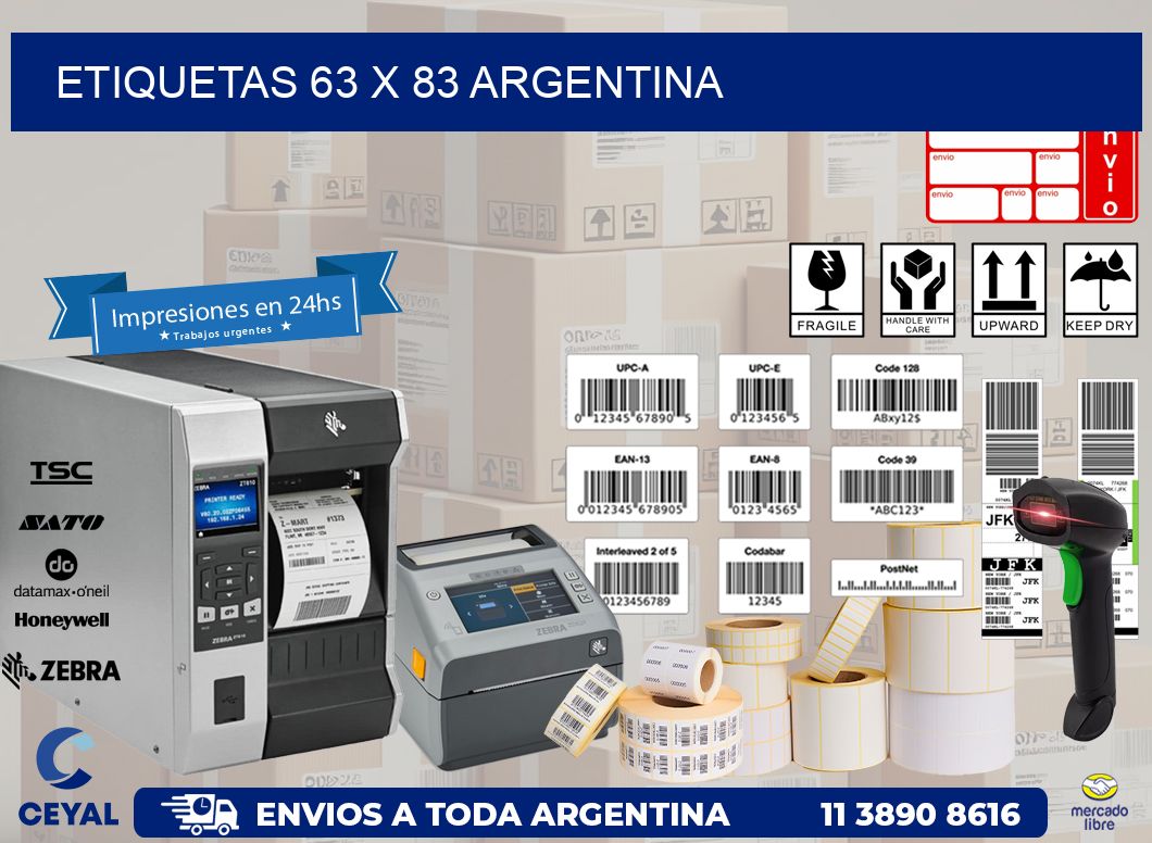 ETIQUETAS 63 x 83 ARGENTINA