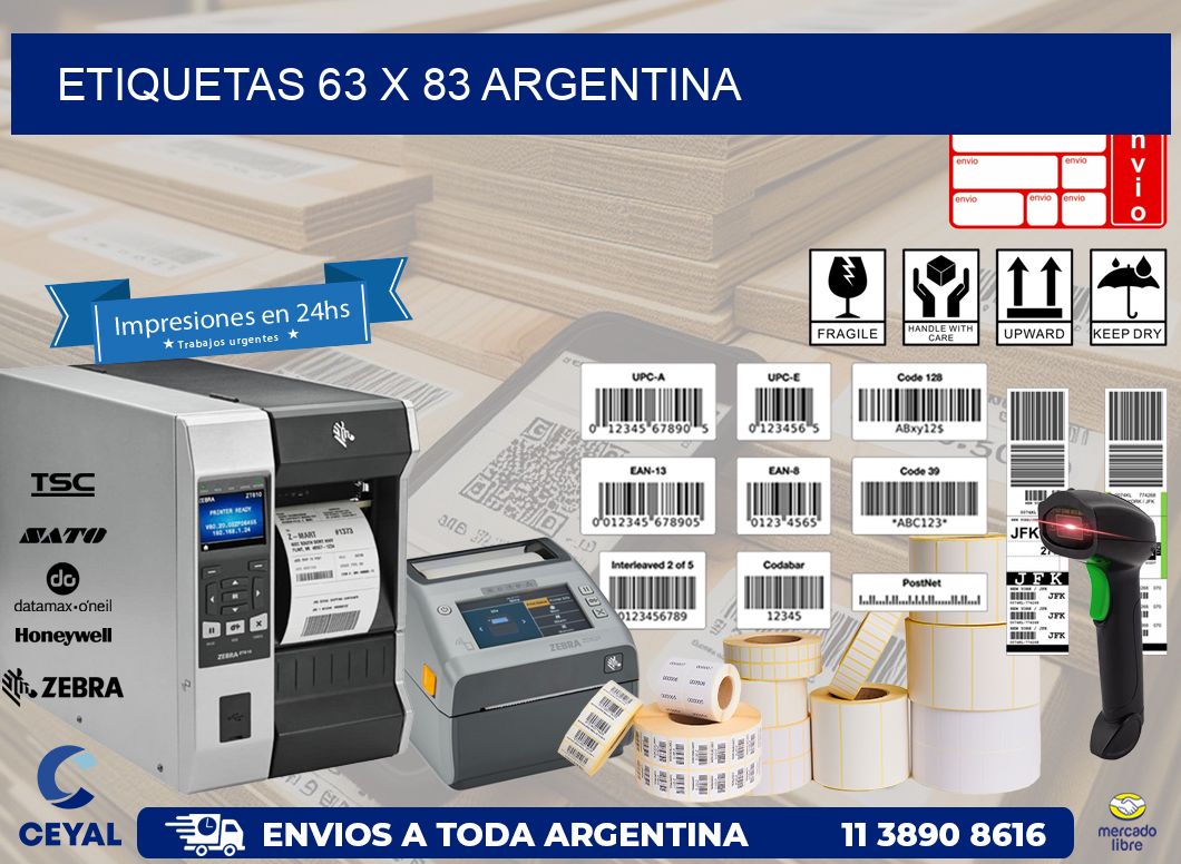 ETIQUETAS 63 x 83 ARGENTINA