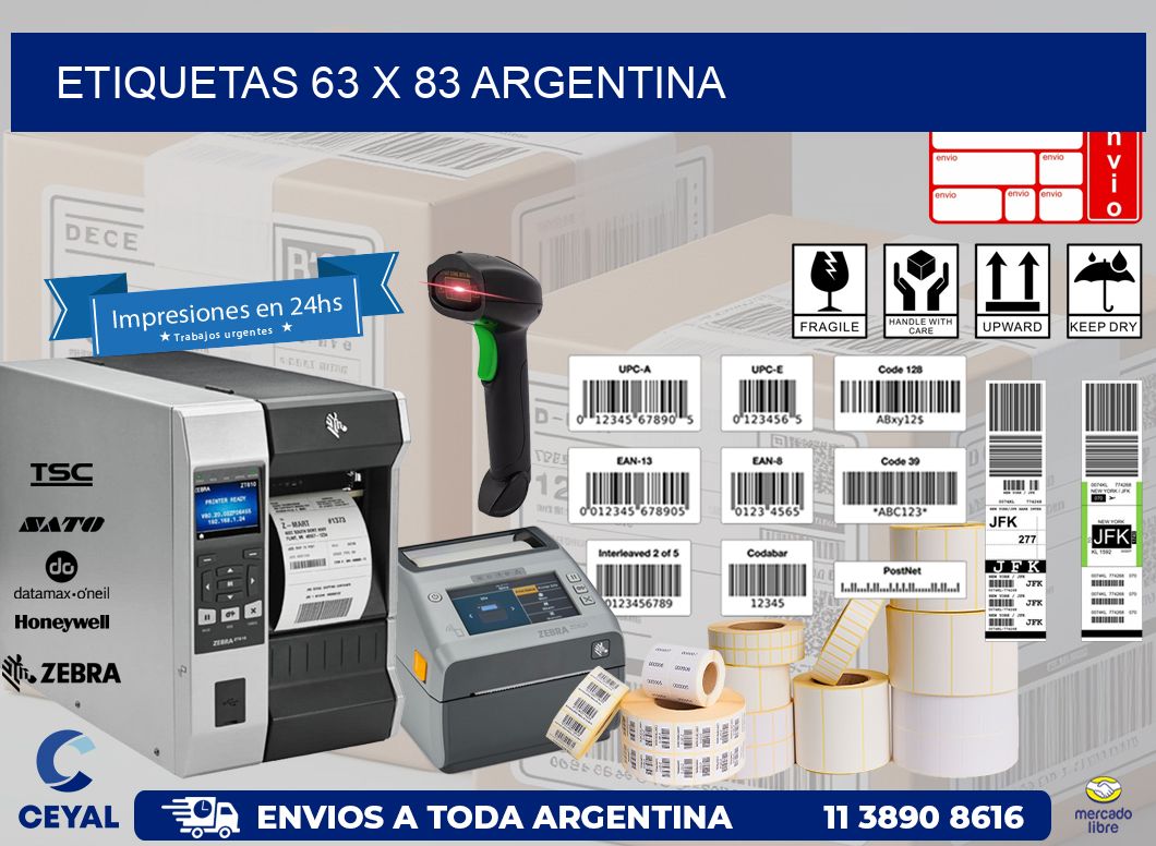 ETIQUETAS 63 x 83 ARGENTINA