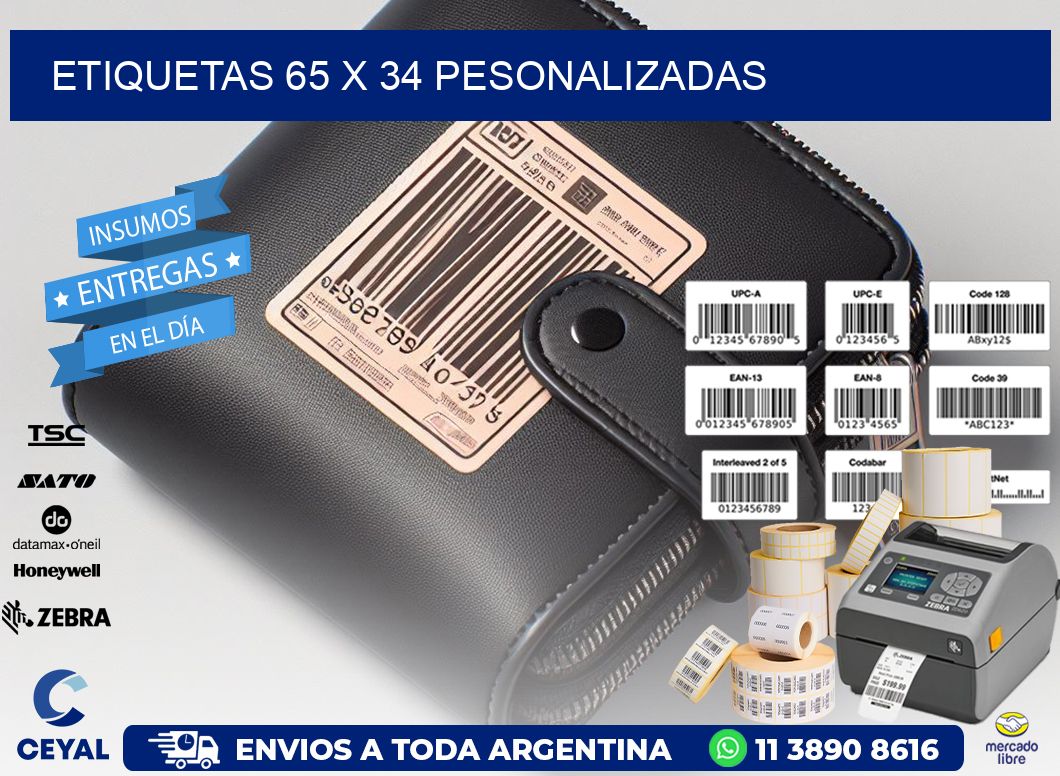 ETIQUETAS 65 x 34 PESONALIZADAS