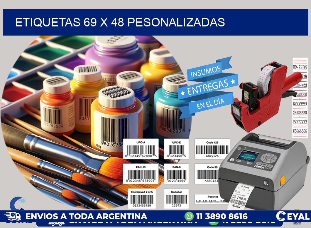ETIQUETAS 69 x 48 PESONALIZADAS