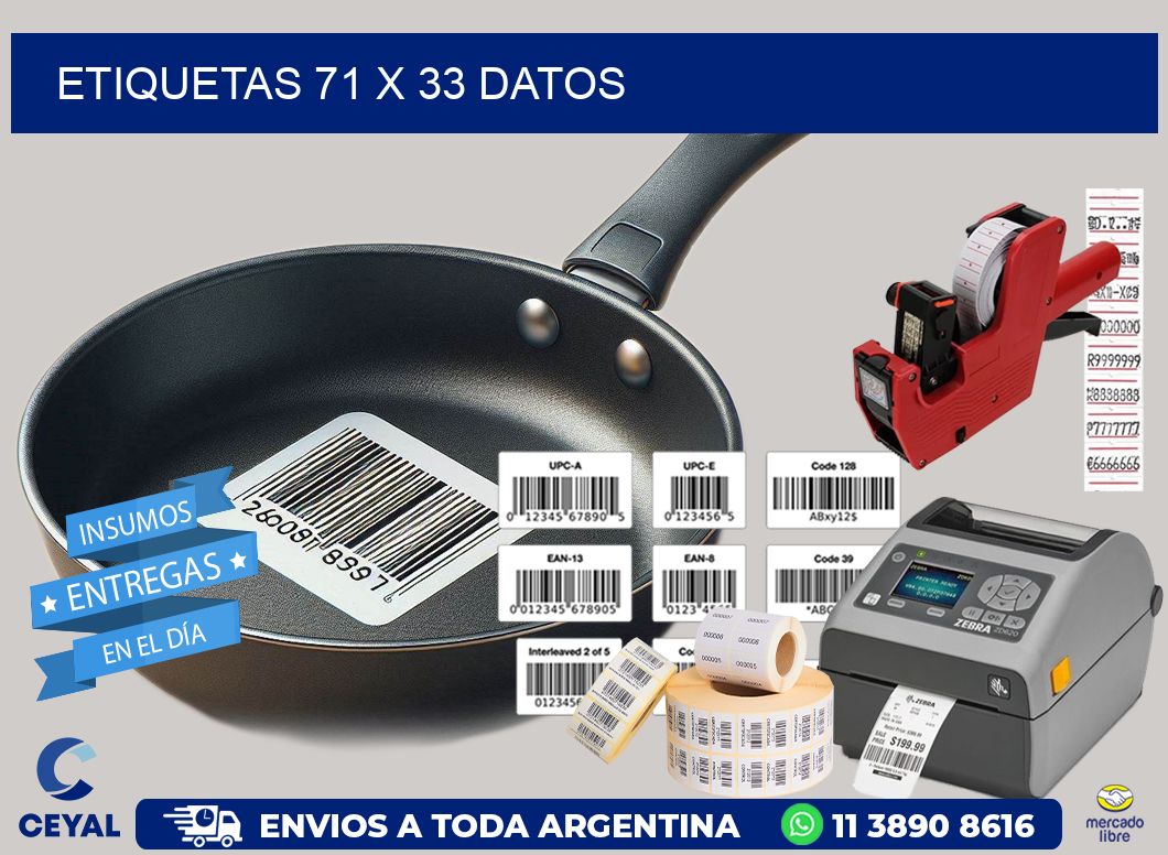 ETIQUETAS 71 x 33 DATOS