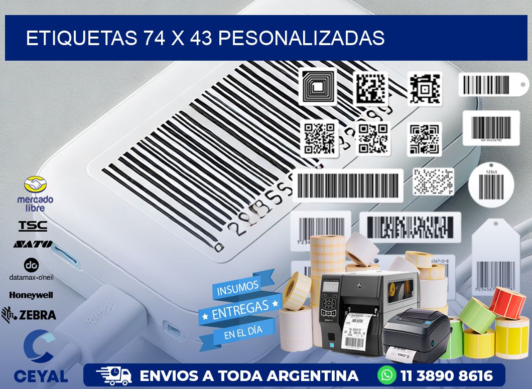 ETIQUETAS 74 x 43 PESONALIZADAS