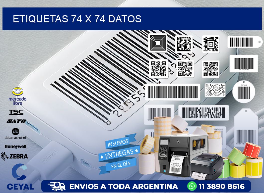 ETIQUETAS 74 x 74 DATOS