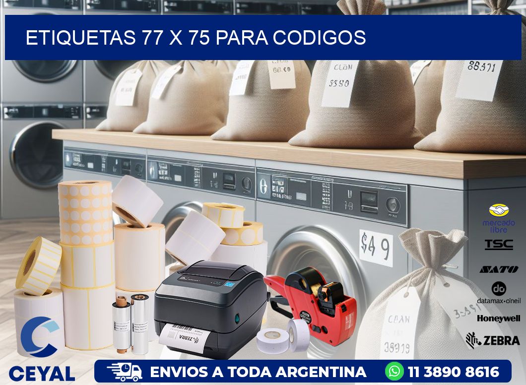 ETIQUETAS 77 x 75 PARA CODIGOS