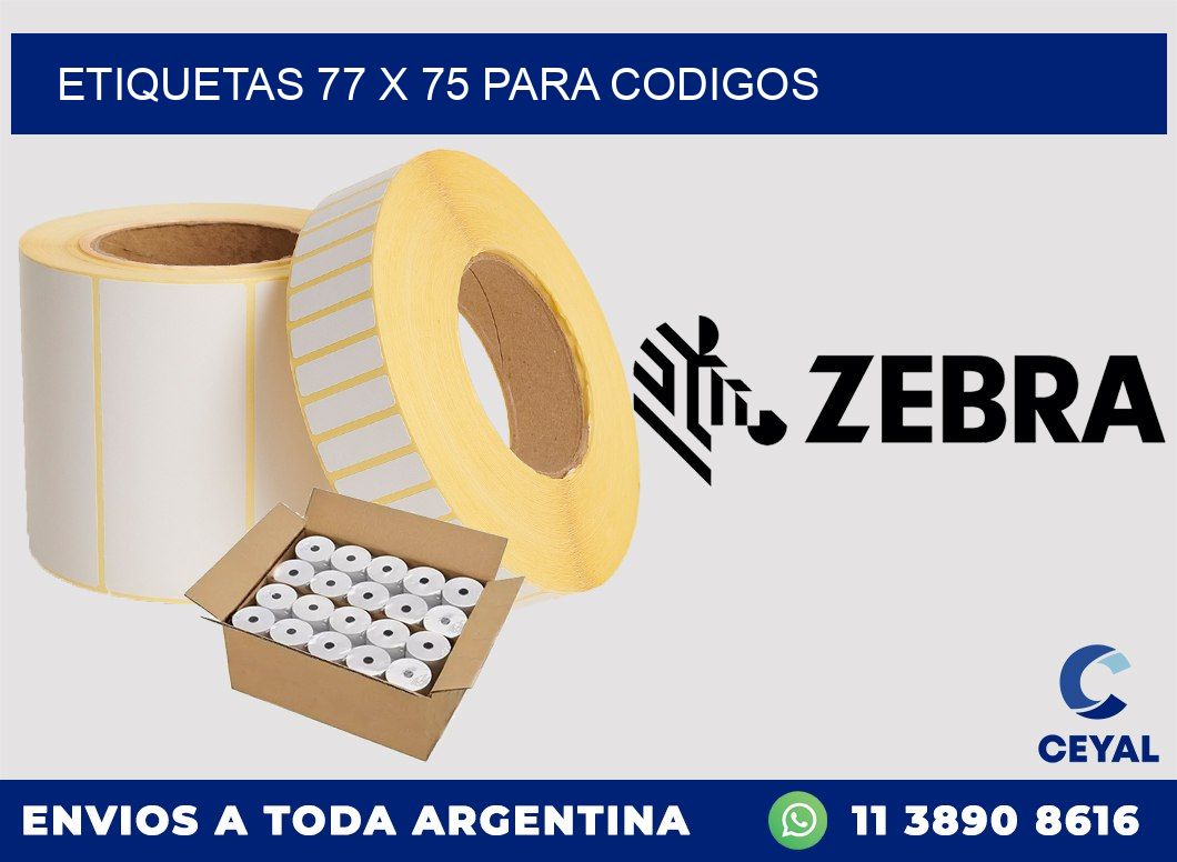 ETIQUETAS 77 x 75 PARA CODIGOS