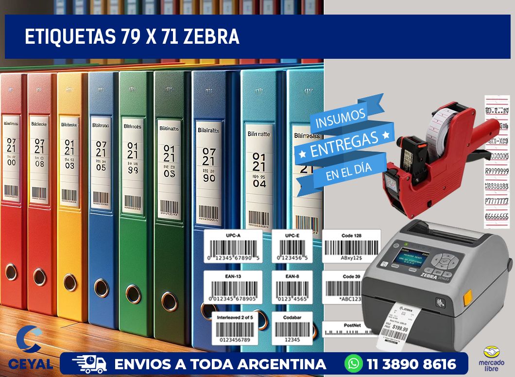 ETIQUETAS 79 x 71 ZEBRA