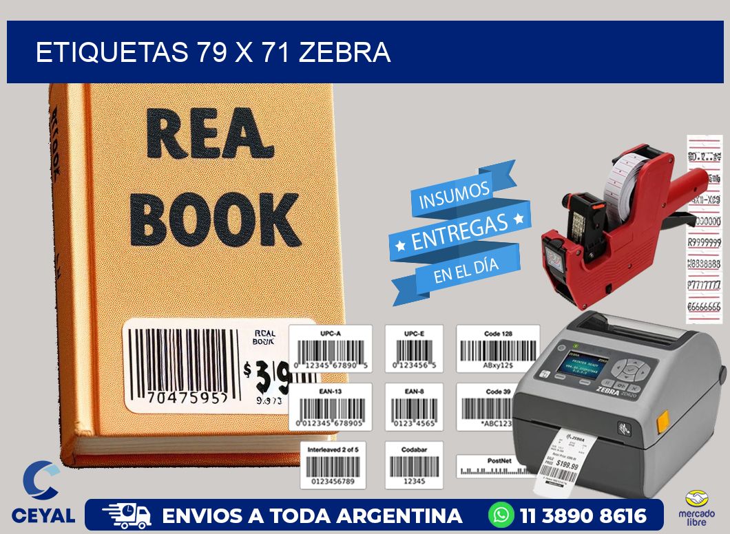 ETIQUETAS 79 x 71 ZEBRA