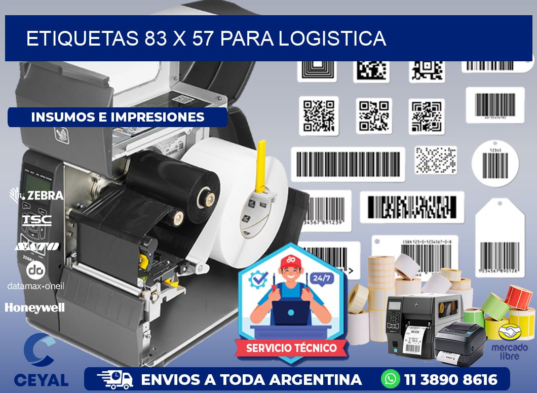 ETIQUETAS 83 x 57 PARA LOGISTICA