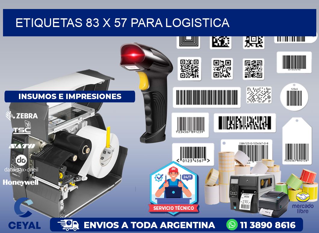 ETIQUETAS 83 x 57 PARA LOGISTICA