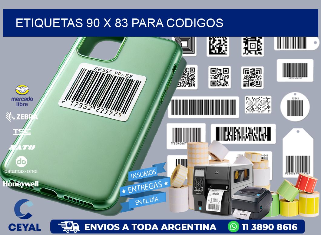 ETIQUETAS 90 x 83 PARA CODIGOS