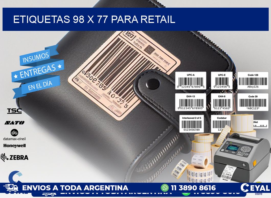 ETIQUETAS 98 x 77 PARA RETAIL