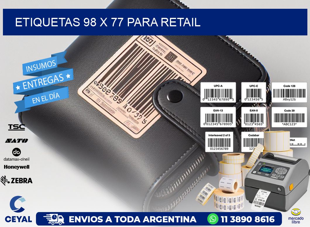 ETIQUETAS 98 x 77 PARA RETAIL