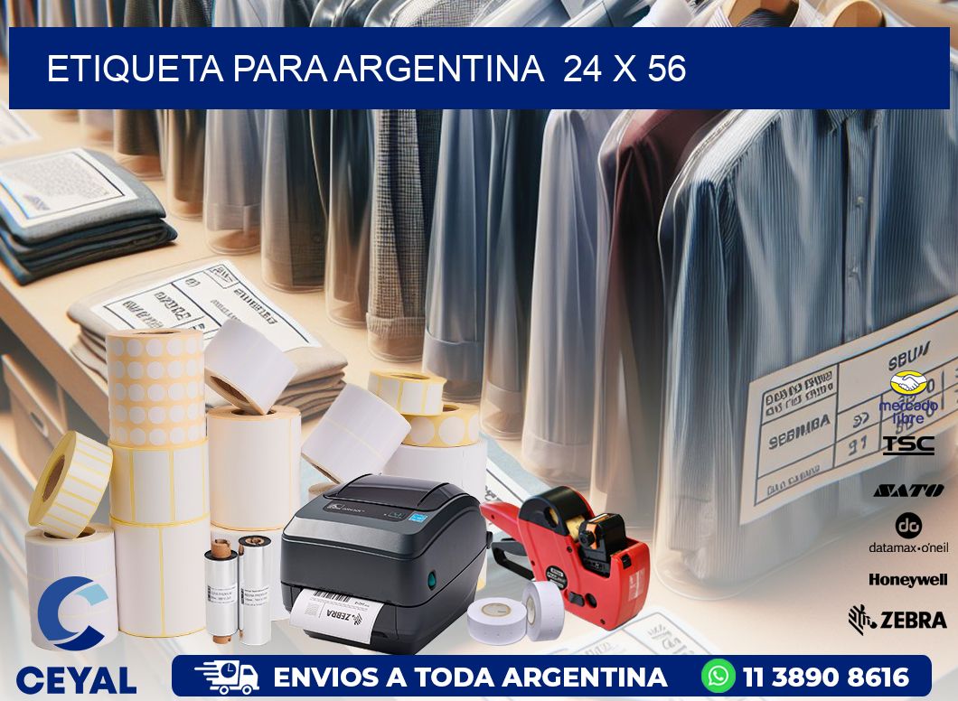 etiqueta para Argentina  24 x 56
