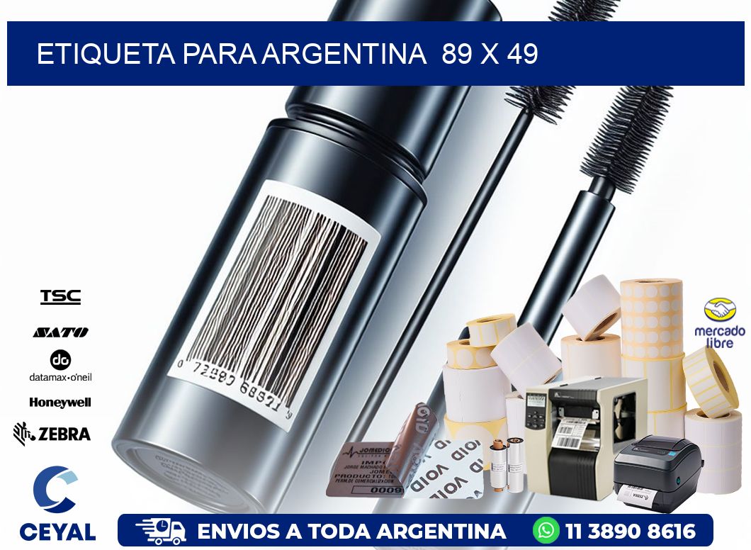 etiqueta para Argentina  89 x 49