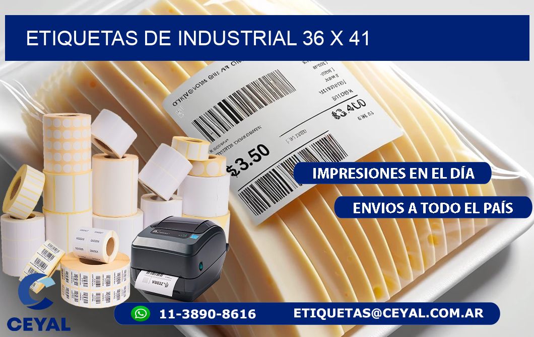 etiquetas de industrial 36 x 41