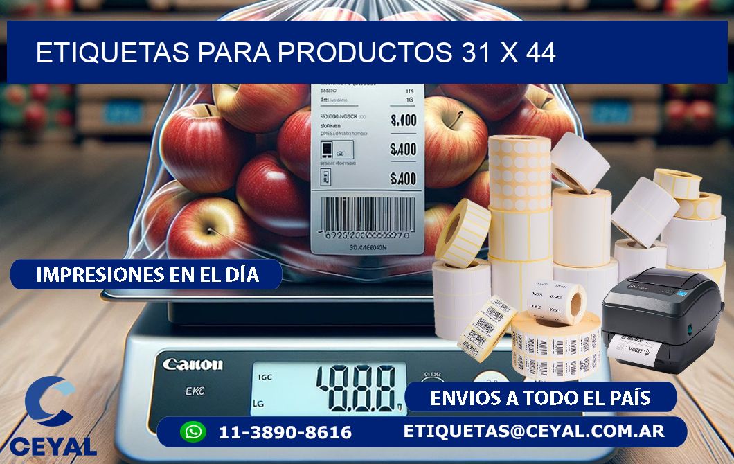 etiquetas para productos 31 x 44