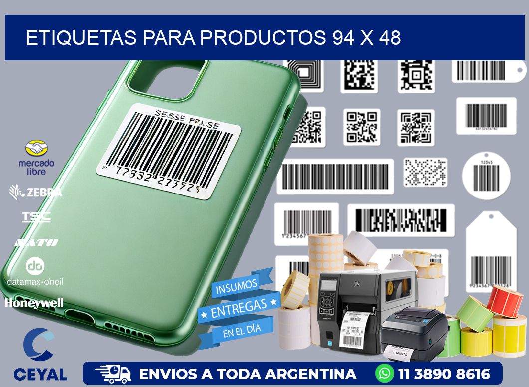 etiquetas para productos 94 x 48