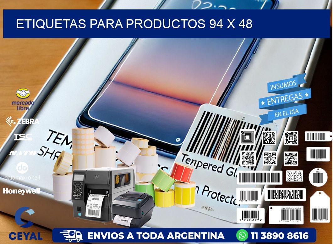 etiquetas para productos 94 x 48