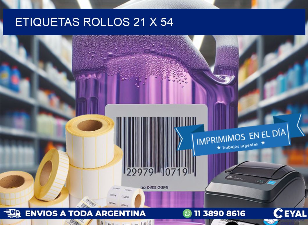 etiquetas rollos 21 x 54