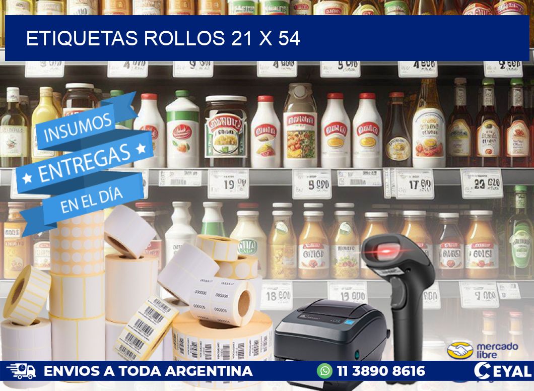 etiquetas rollos 21 x 54