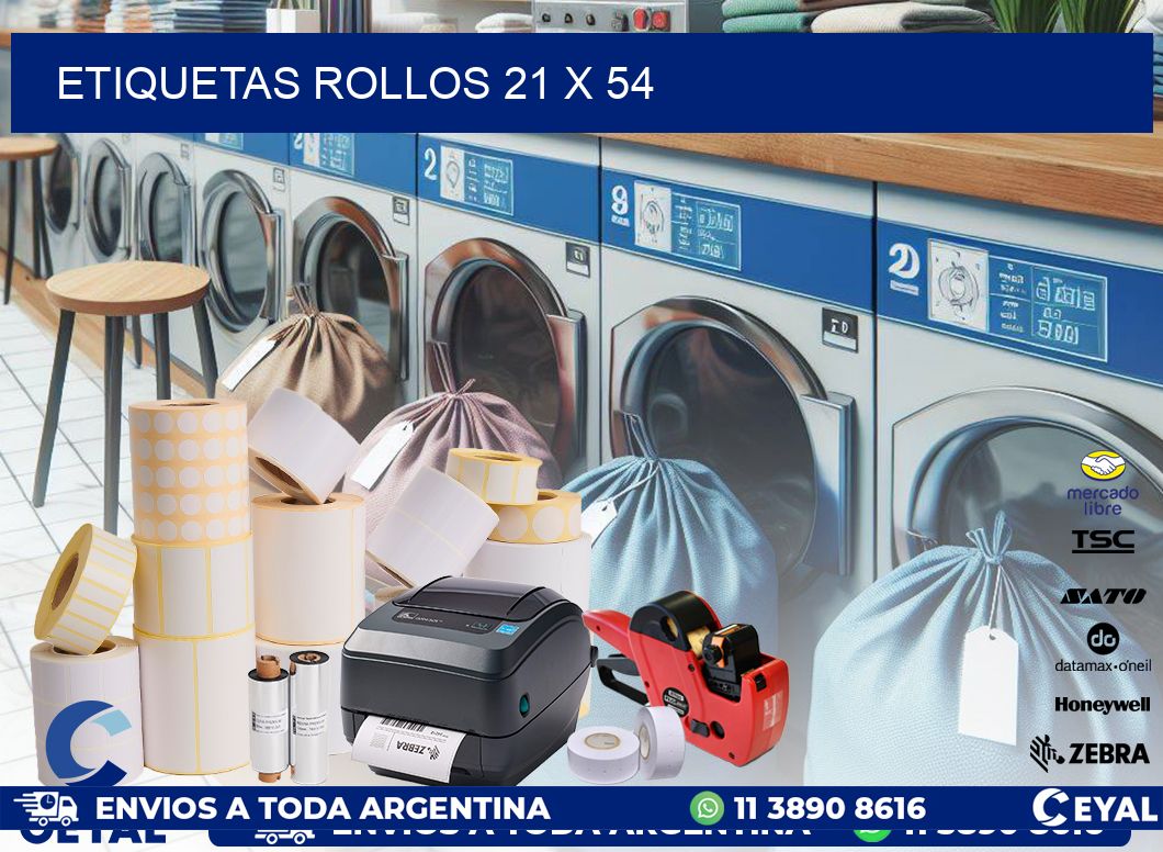 etiquetas rollos 21 x 54