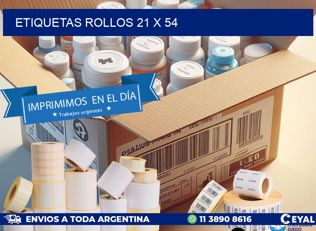 etiquetas rollos 21 x 54