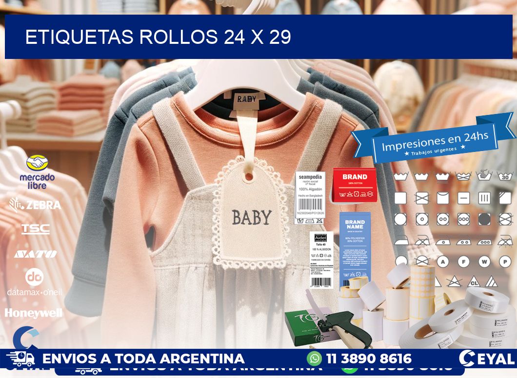 etiquetas rollos 24 x 29